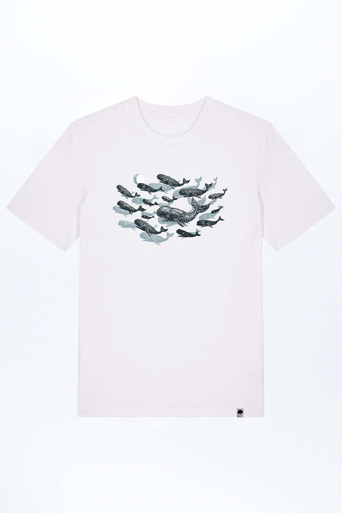 M-STTU169-T-Shirt-aus-Bio-Baumwolle-mit-Druck-Leviathan-White
