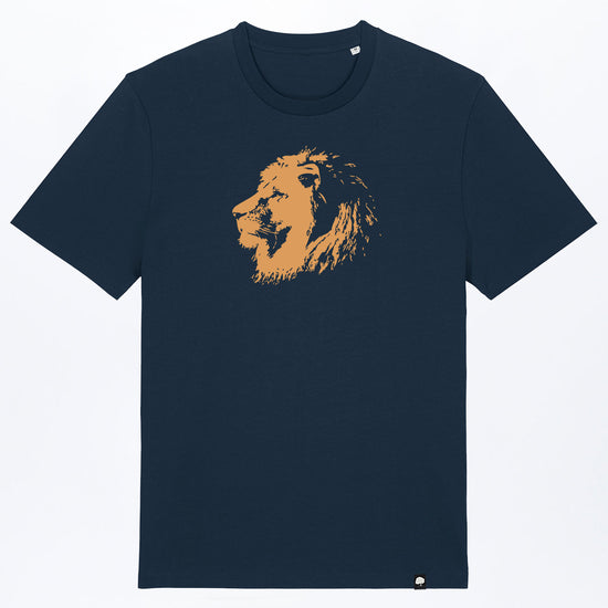 M-STTU169-T-Shirt-aus-Bio-Baumwolle-mit-Druck-Lion-Black
