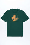 M-STTU169-T-Shirt-aus-Bio-Baumwolle-mit-Druck-Lion-Glazed-Green
