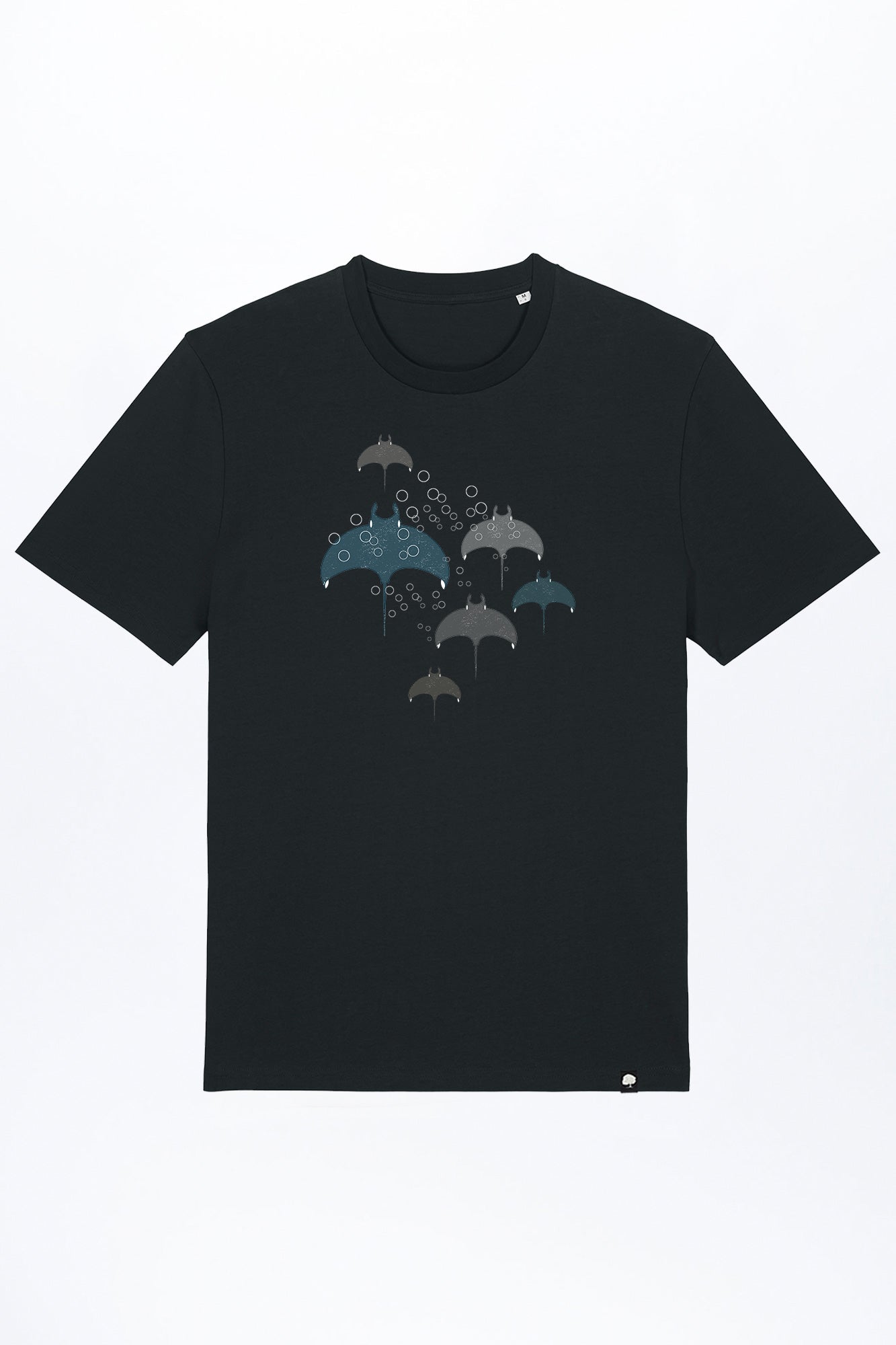 M-STTU169-T-Shirt-aus-Bio-Baumwolle-mit-Druck-Manta-Black