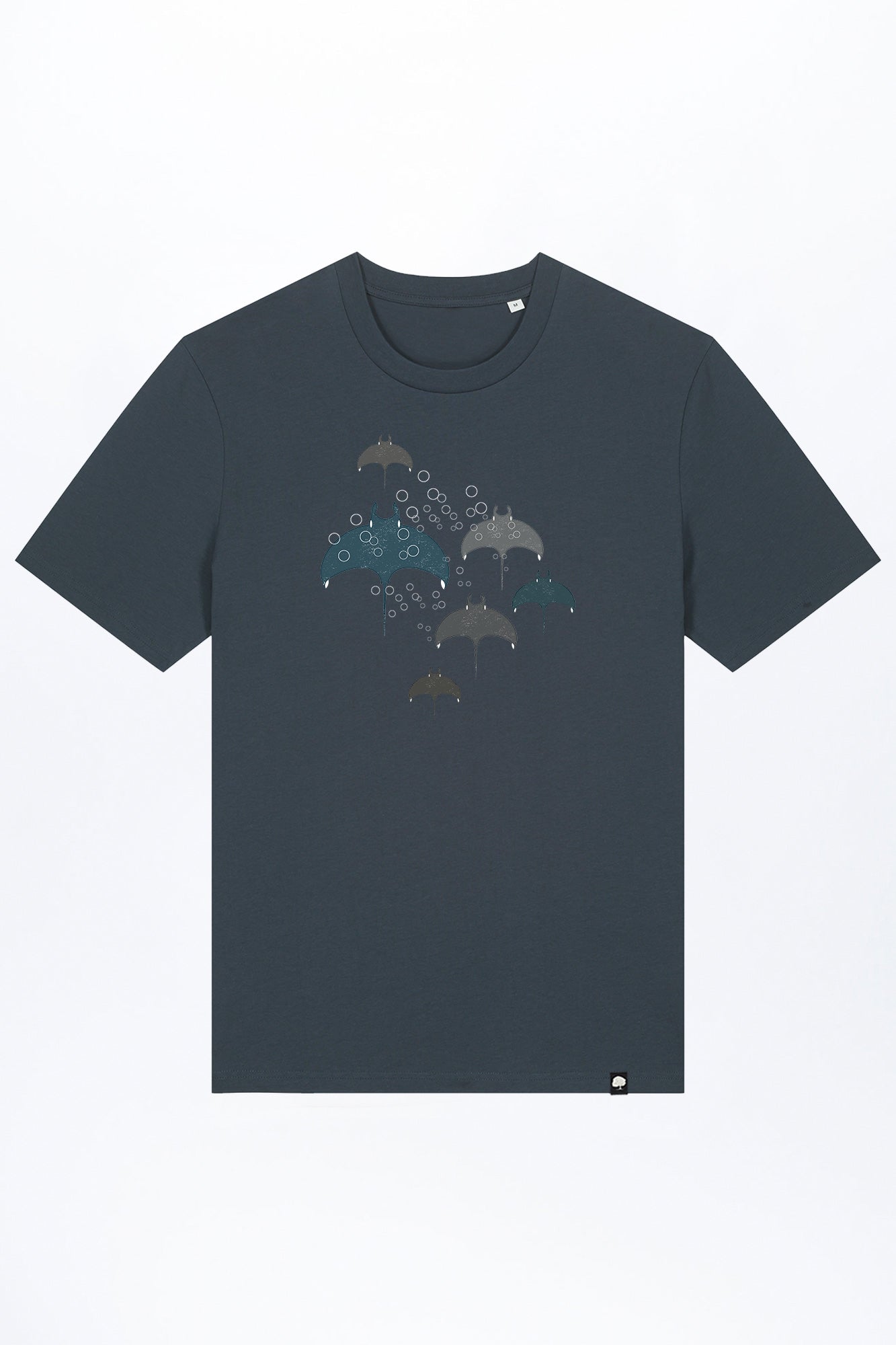 M-STTU169-T-Shirt-aus-Bio-Baumwolle-mit-Druck-Manta-India-Ink-Grey