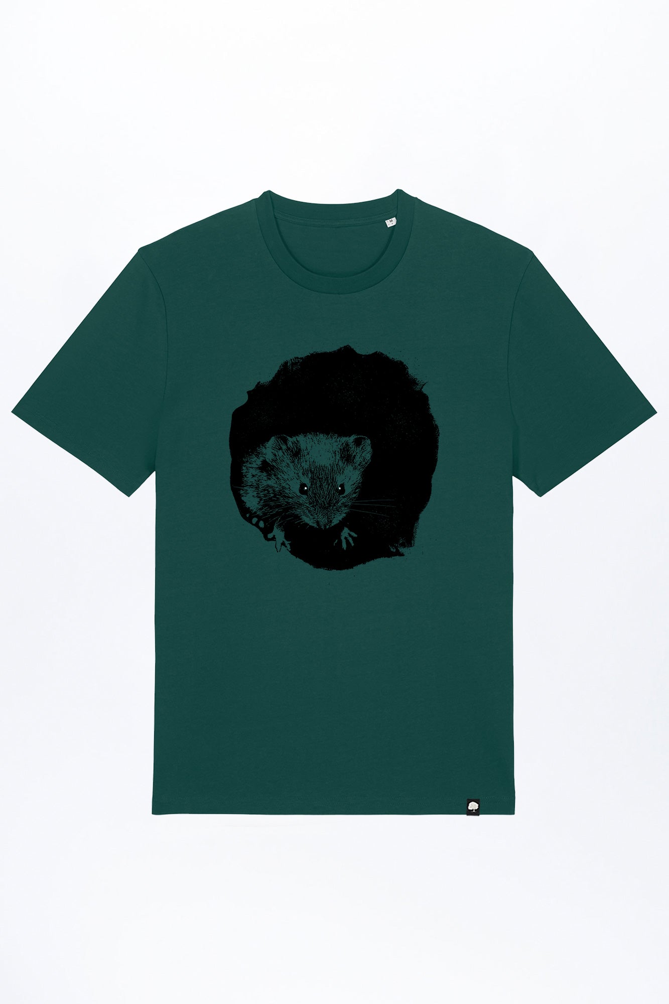 M-STTU169-T-Shirt-aus-Bio-Baumwolle-mit-Druck-Mousie-Glazed-Green