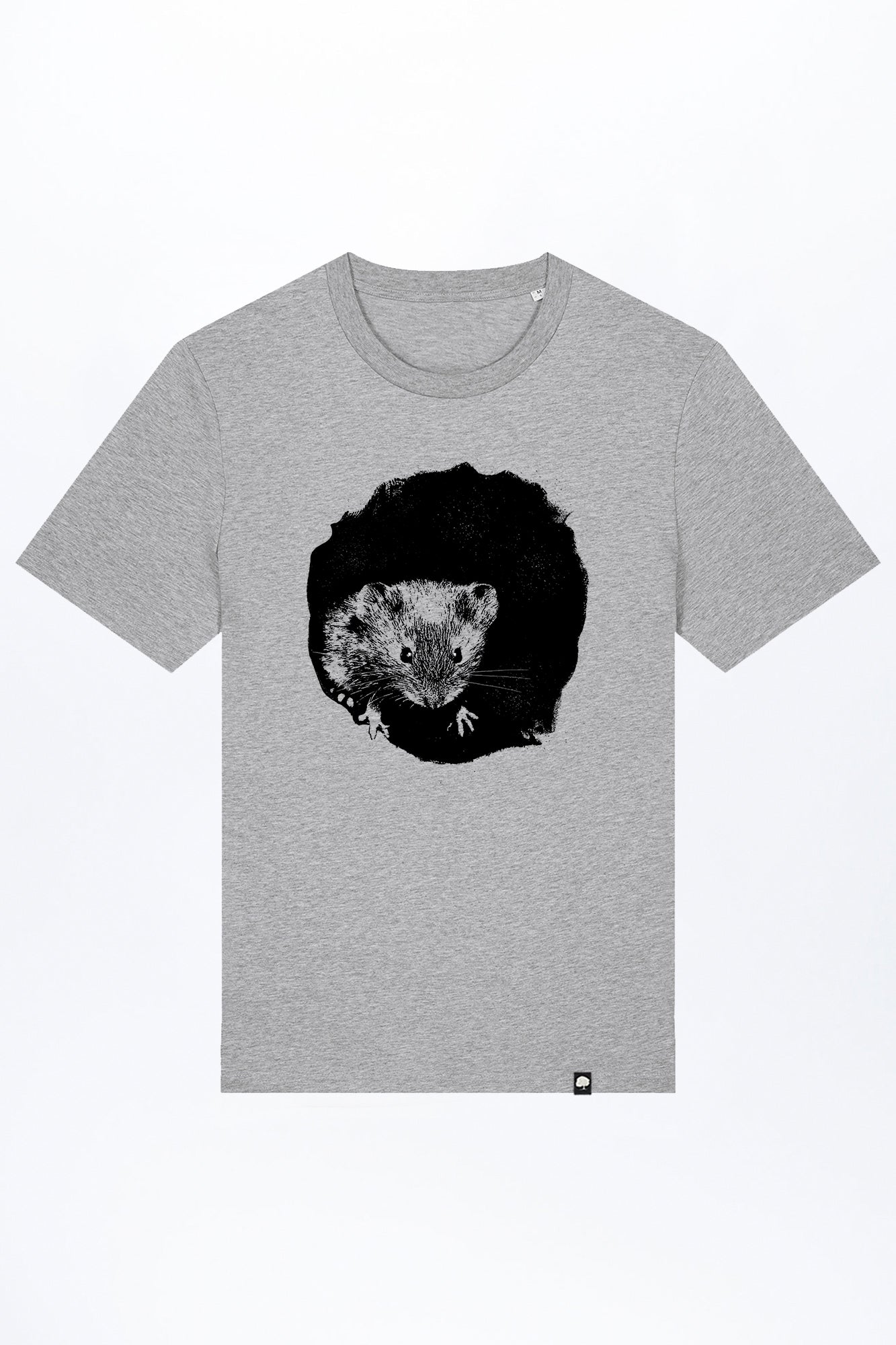 M-STTU169-T-Shirt-aus-Bio-Baumwolle-mit-Druck-Mousie-Heather-Grey
