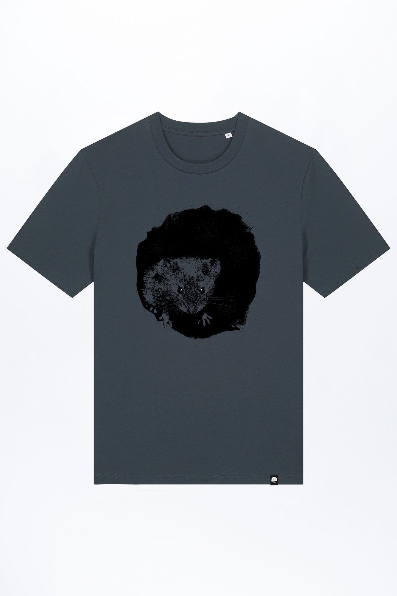 M-STTU169-T-Shirt-aus-Bio-Baumwolle-mit-Druck-Mousie-India-Ink-Grey