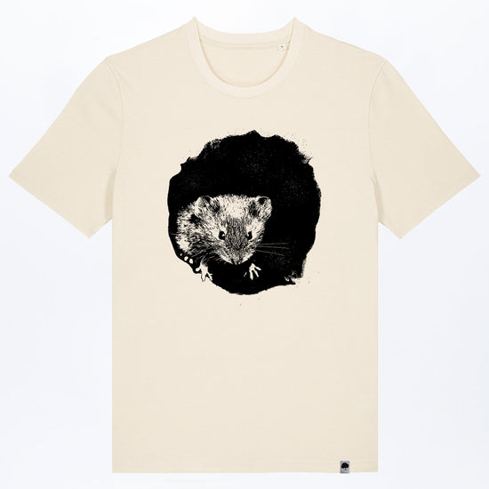 M-STTU169-T-Shirt-aus-Bio-Baumwolle-mit-Druck-Mousie-Natural-Raw