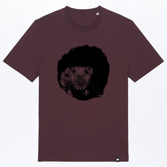M-STTU169-T-Shirt-aus-Bio-Baumwolle-mit-Druck-Mousie-Red-Brown