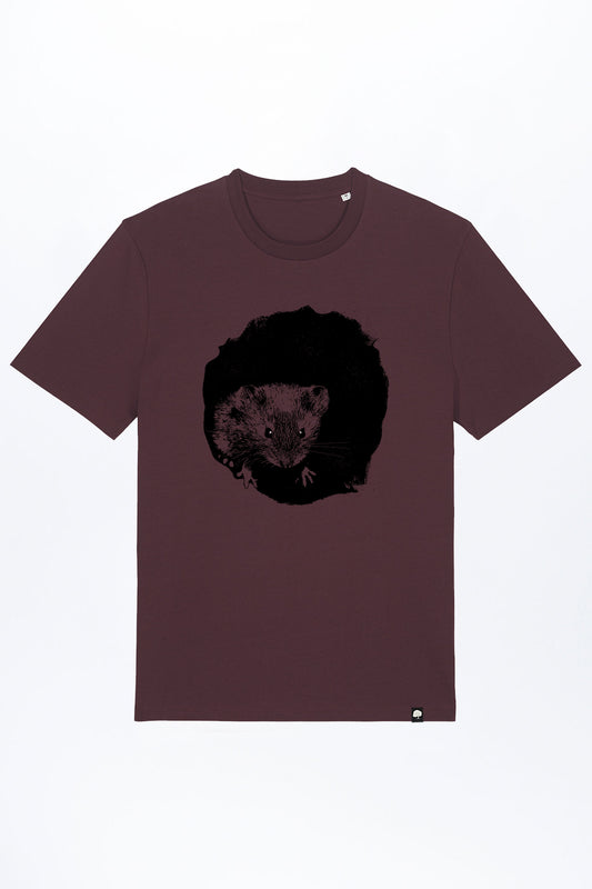 M-STTU169-T-Shirt-aus-Bio-Baumwolle-mit-Druck-Mousie-Red-Brown