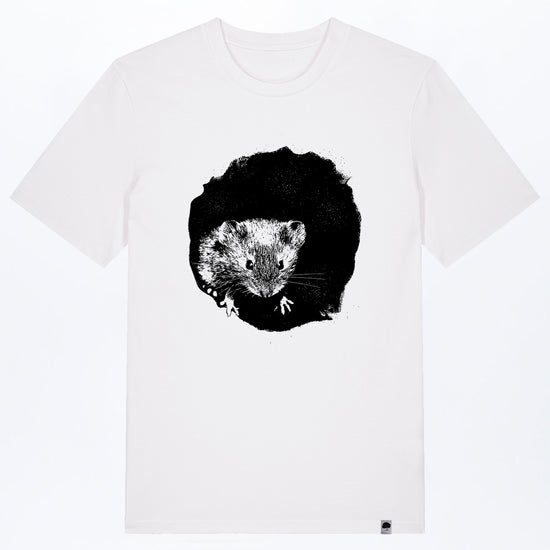 M-STTU169-T-Shirt-aus-Bio-Baumwolle-mit-Druck-Mousie-White