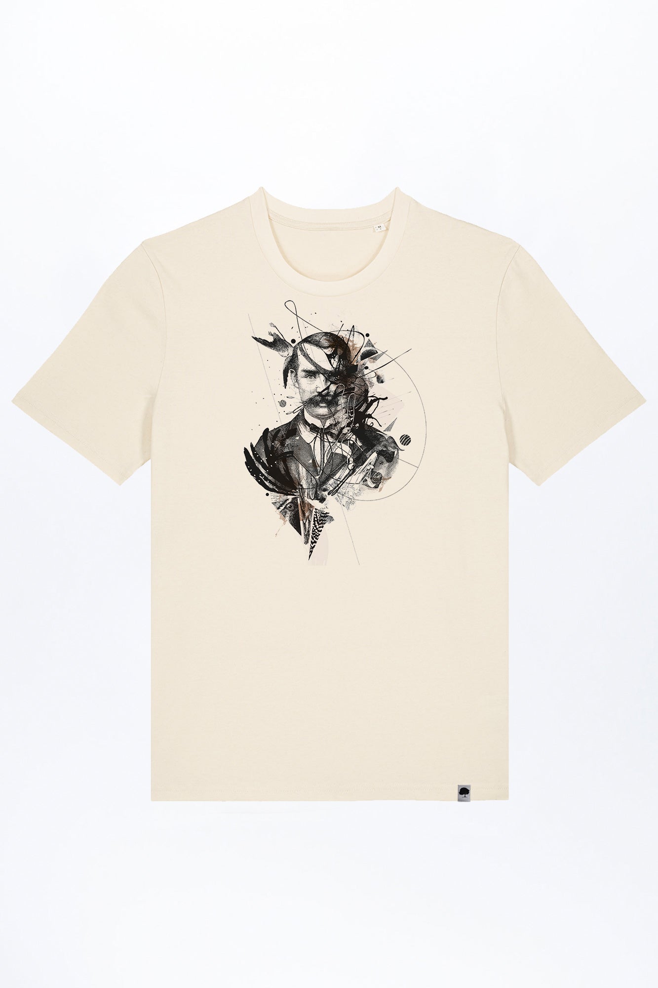 M-STTU169-T-Shirt-aus-Bio-Baumwolle-mit-Druck-One-Eyed-Natural-Raw