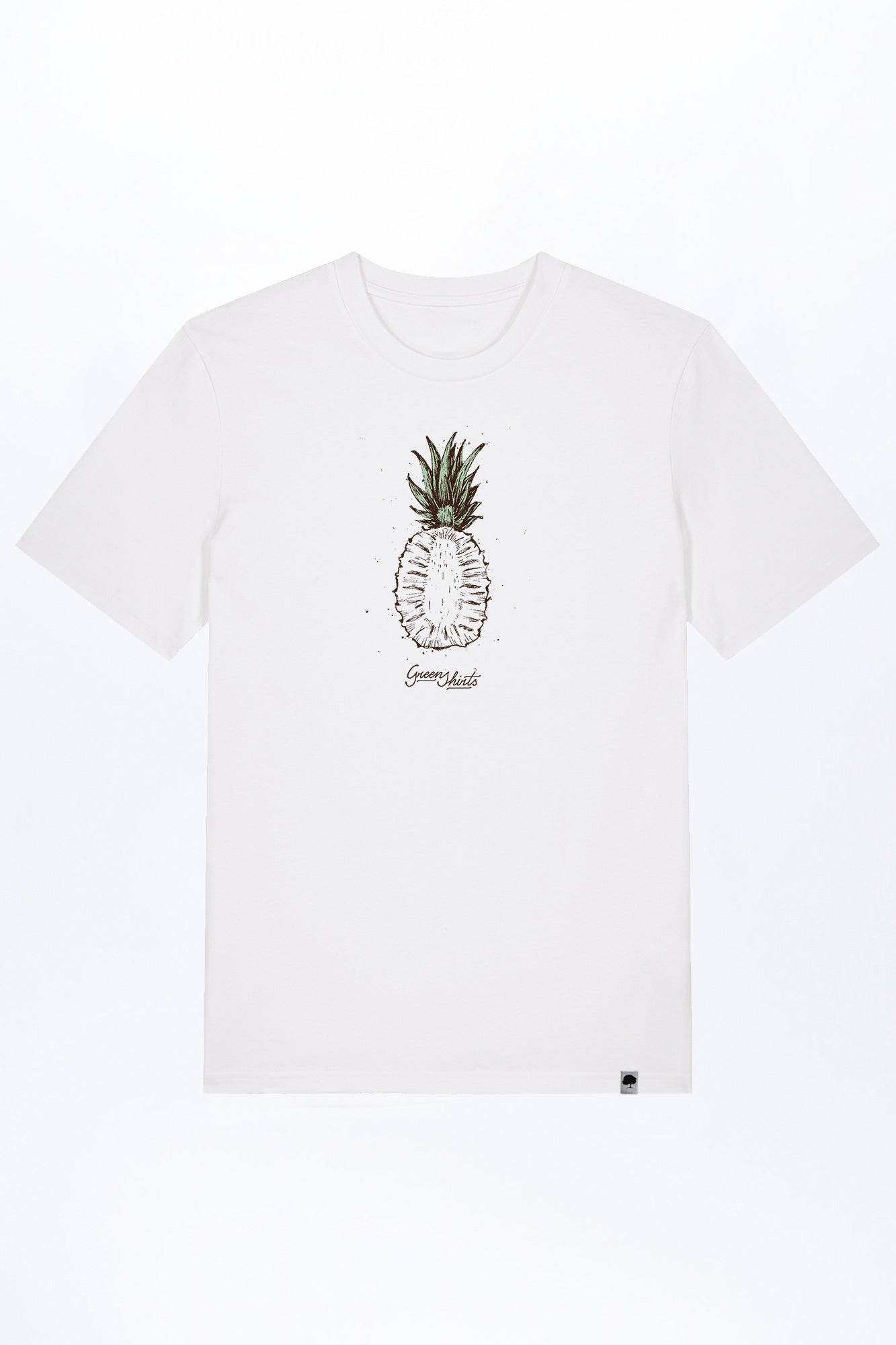 M-STTU169-T-Shirt-aus-Bio-Baumwolle-mit-Druck-Pinetree-White
