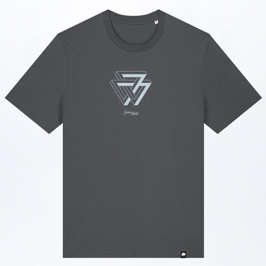 M-STTU169-T-Shirt-aus-Bio-Baumwolle-mit-Druck-Triangle-Anthracite
