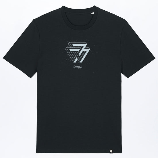 M-STTU169-T-Shirt-aus-Bio-Baumwolle-mit-Druck-Triangle-Black
