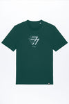 M-STTU169-T-Shirt-aus-Bio-Baumwolle-mit-Druck-Triangle-Glazed-Green