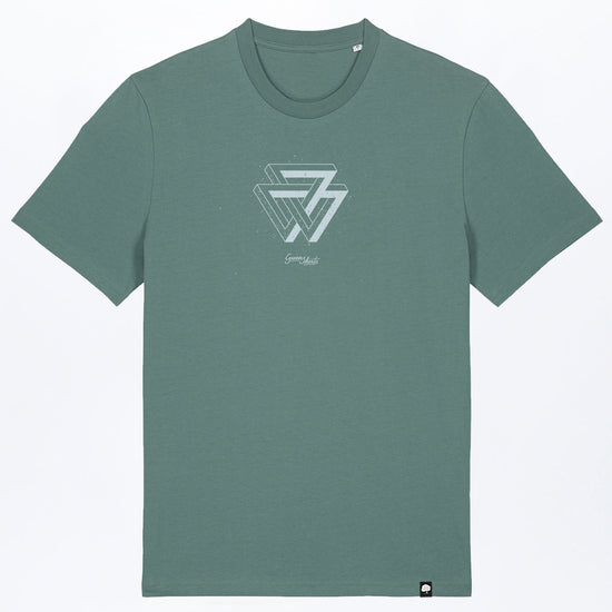 M-STTU169-T-Shirt-aus-Bio-Baumwolle-mit-Druck-Triangle-Green-Bay