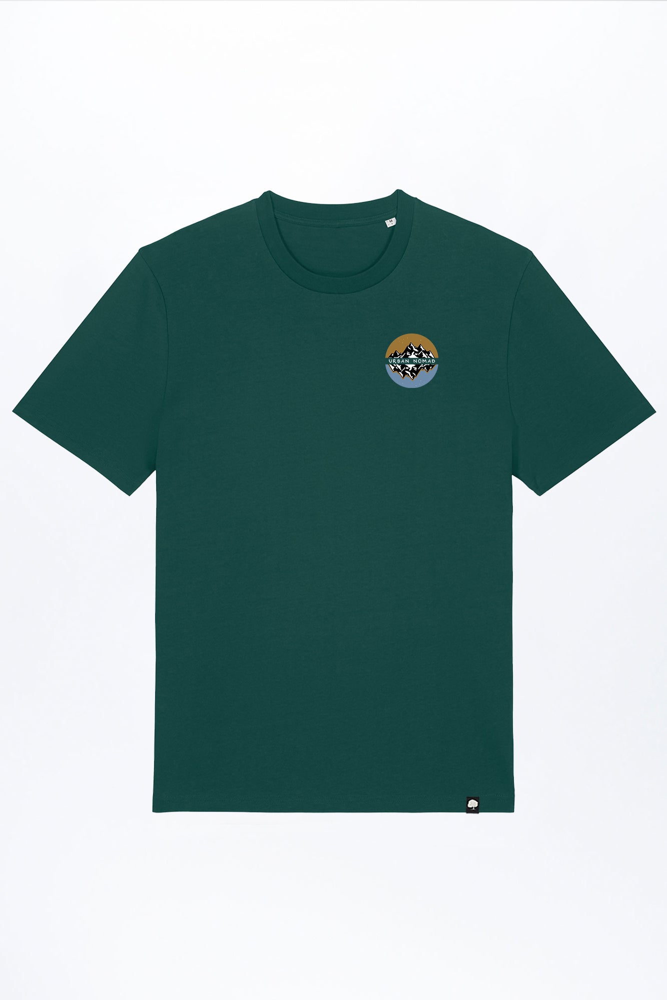 M-STTU169-T-Shirt-aus-Bio-Baumwolle-mit-Druck-Urban-Nomad-Glazed-Green