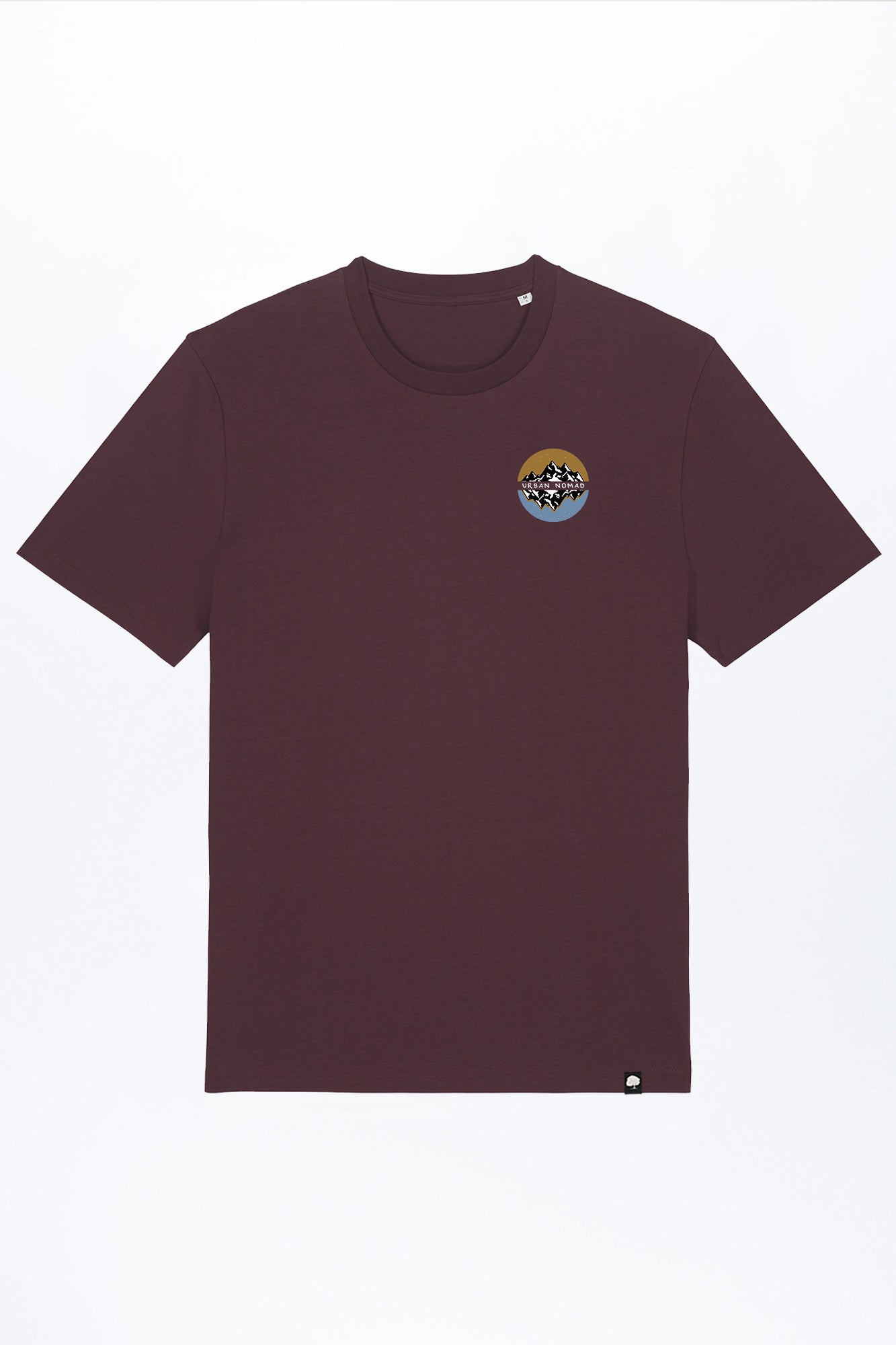 M-STTU169-T-Shirt-aus-Bio-Baumwolle-mit-Druck-Urban-Nomad-Red-Brown