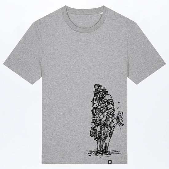 M-STTU169-T-Shirt-aus-Bio-Baumwolle-mit-Druck-Wanderer-Heather-Grey