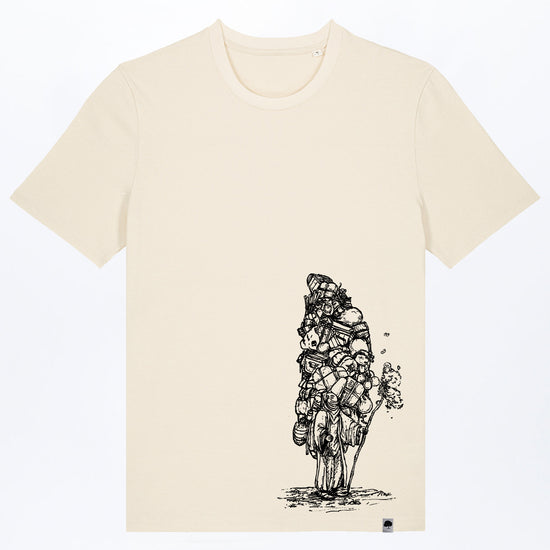 M-STTU169-T-Shirt-aus-Bio-Baumwolle-mit-Druck-Wanderer-Natural-Raw