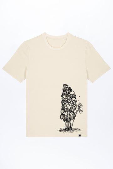 M-STTU169-T-Shirt-aus-Bio-Baumwolle-mit-Druck-Wanderer-Natural-Raw
