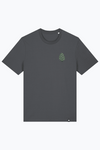 Herren-T-Shirt Alpen Archiv mit kleinem Tannenlogo auf der Brust, anthrazit