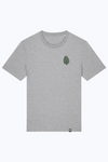 Herren-T-Shirt heather grey mit kleinem Zapfen-Emblem auf der Brust