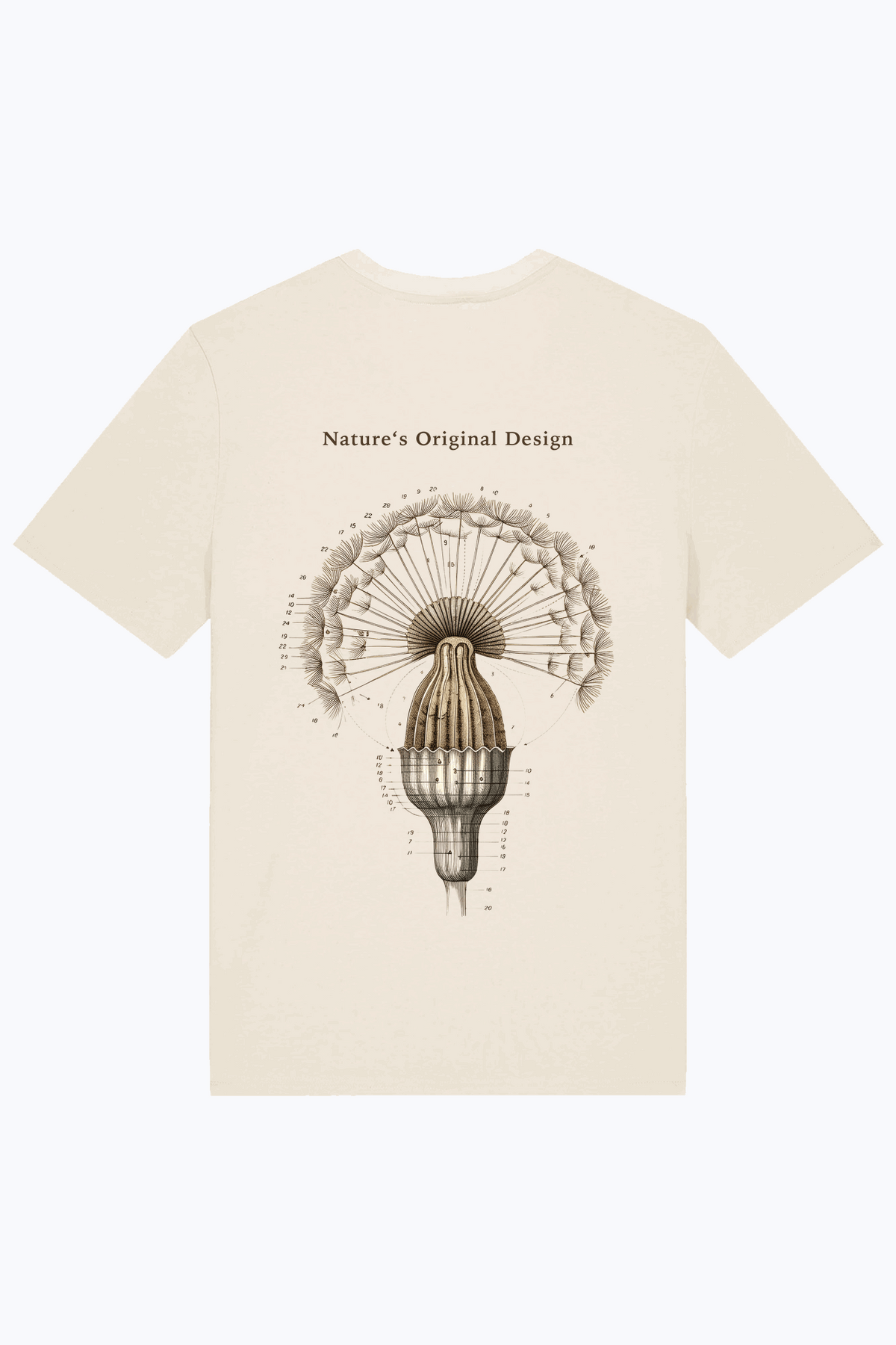 Herren-T-Shirt (Natural Raw) mit Frontprint „Nature's Original Design“