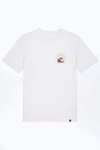 Weißes Herren-T-Shirt mit Wellen-Logo auf der Brust