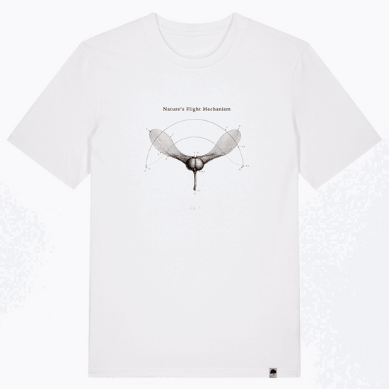 Weißes Herren-T-Shirt mit Vogel-Illustration auf der Brust