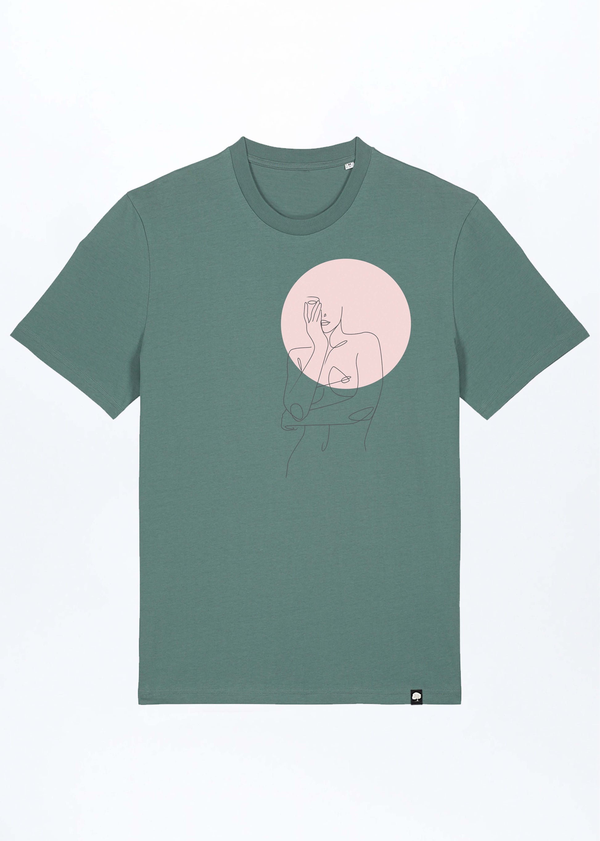 M-STTU169-Women-s-Circle-Basic-T-Shirt-aus-Bio-Baumwolle-Faire-Fashion-LAREX-Green-Bay-Vorne
