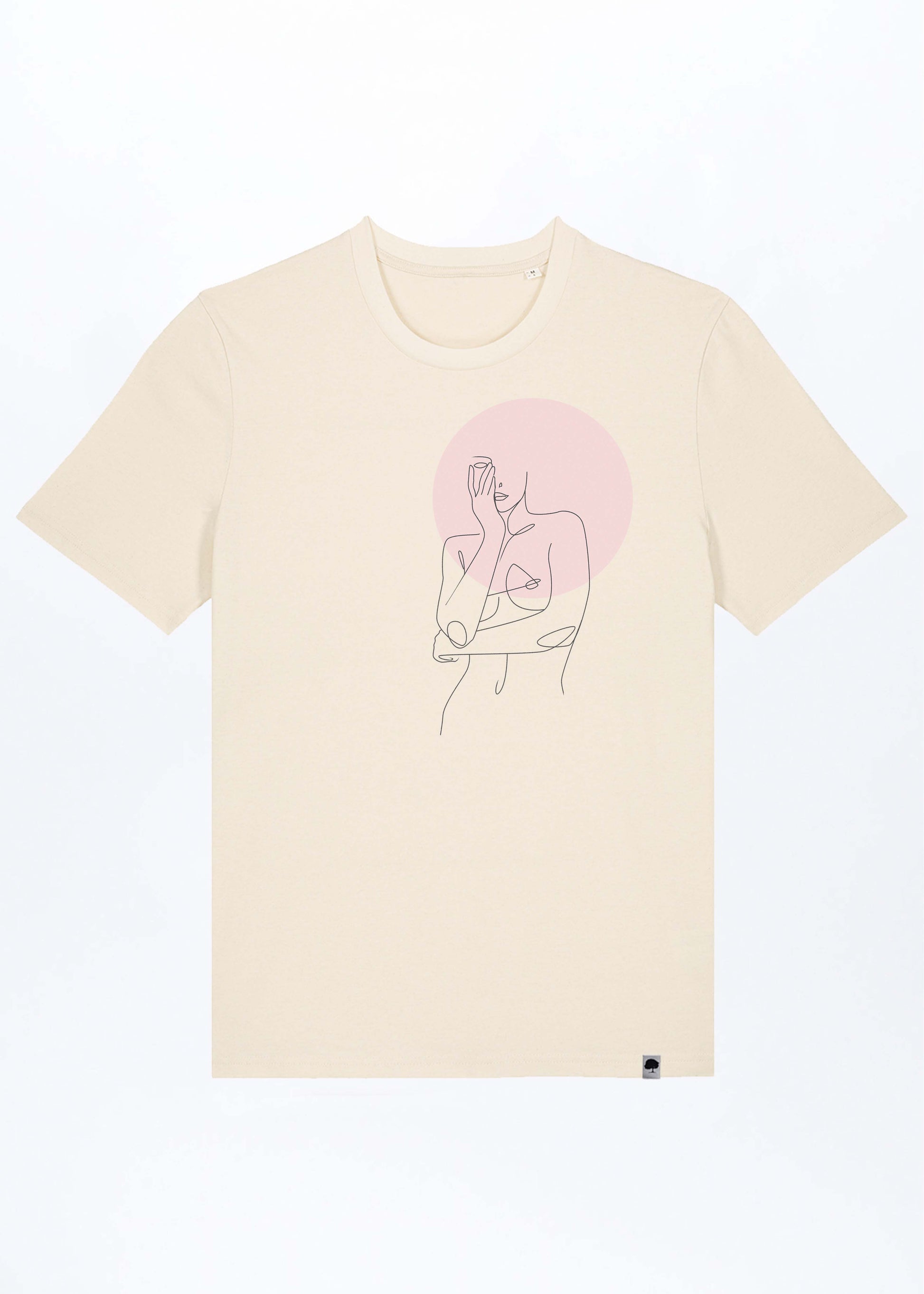 M-STTU169-Women-s-Circle-Basic-T-Shirt-aus-Bio-Baumwolle-Faire-Fashion-LAREX-Natural-Raw-Vorne