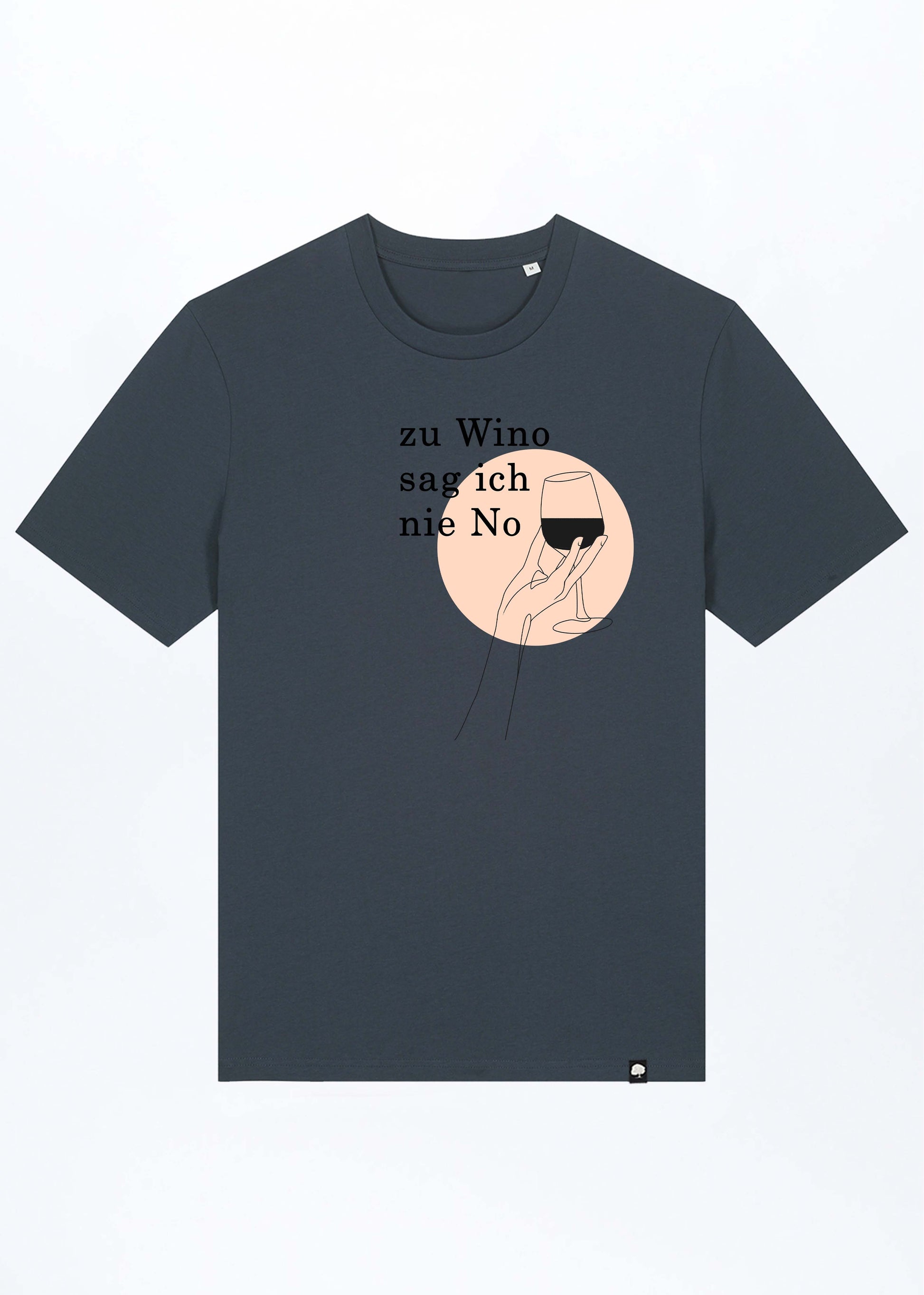 M-STTU169-Zu-Wino-Sag-Ich-Nie-No-Basic-T-Shirt-aus-Bio-Baumwolle-Fairtrade-Kleidung-LAREX-India-Ink-Grey-Vorne