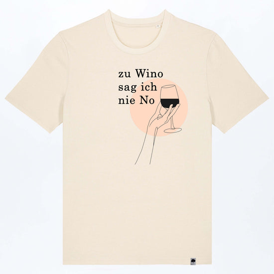 M-STTU169-Zu-Wino-Sag-Ich-Nie-No-Basic-T-Shirt-aus-Bio-Baumwolle-Natur-Mode-LAREX-Natural-Raw-Vorne