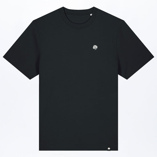 M-STTU171-Heavy-T-Shirt-mit-Stickerei-aus-Bio-Baumwolle-Mode-Oekologisch-YUCIO-Black-Vorne