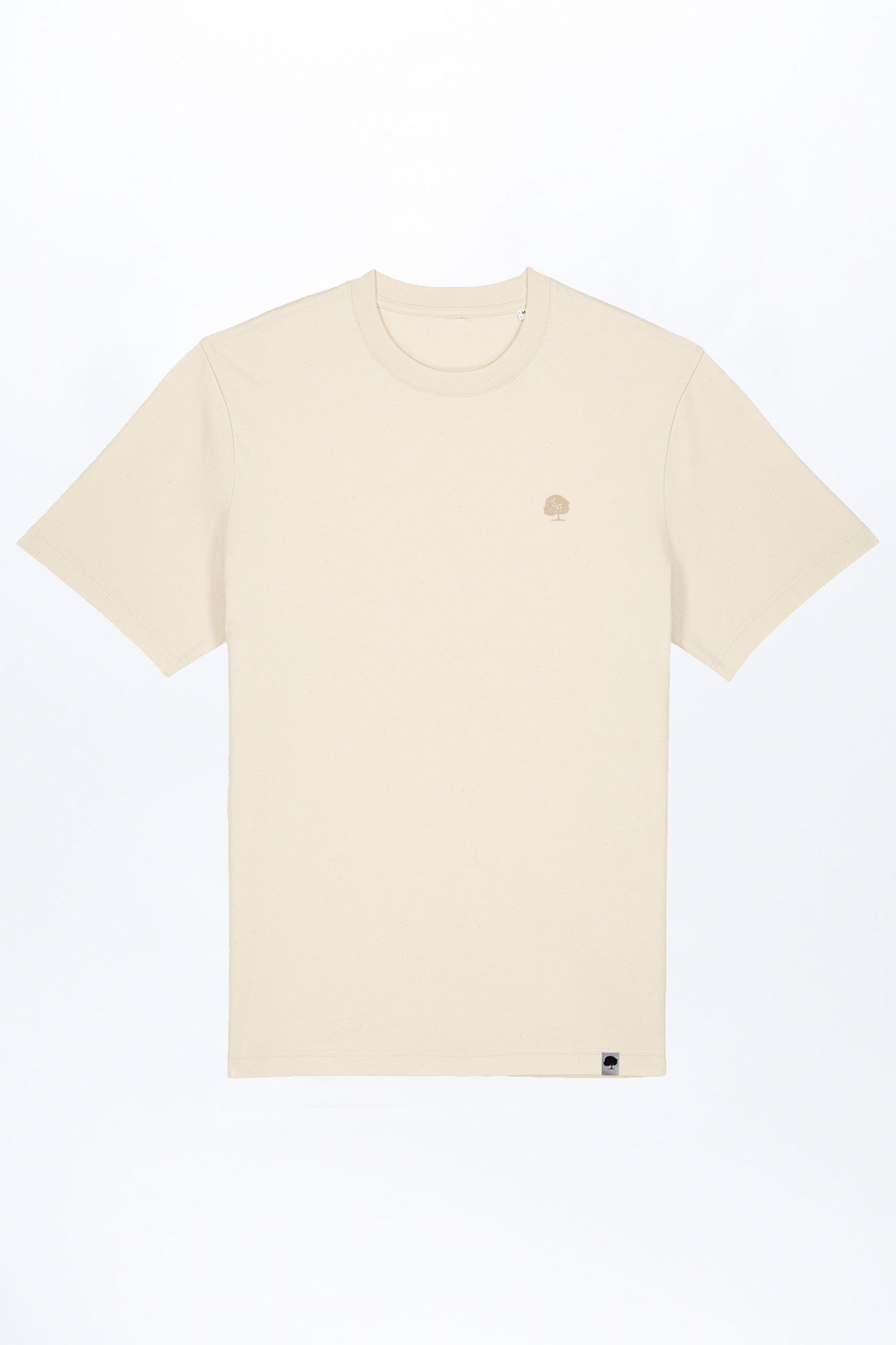M-STTU171-Heavy-T-Shirt-mit-Stickerei-aus-Bio-Baumwolle-Mode-Oekologisch-YUCIO-Natural-Raw-Vorne