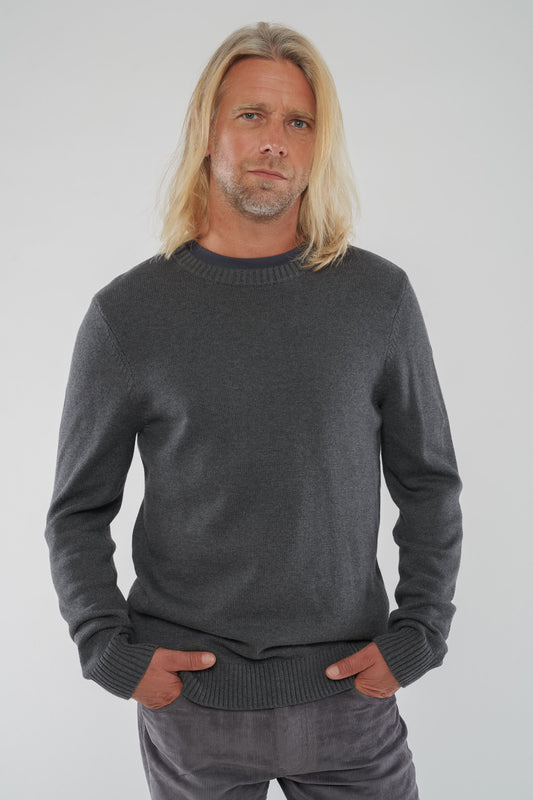 M-TCM2545-Highline-Cotton-Crew-Sweater-aus-Bio-Baumwolle-Naturmode-Online-Herren-ANTIOCHA-Dark-Grey-Heather-Vorne3c1DKP7KCJqpMi