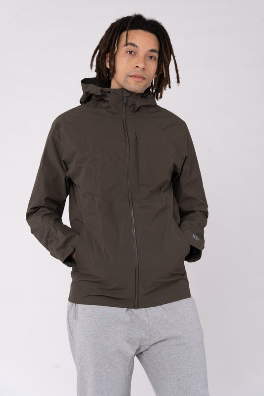 NIMBUS Regenjacke für Herren aus Recyceltem Polyester in Black Olive Green, Vorderansicht