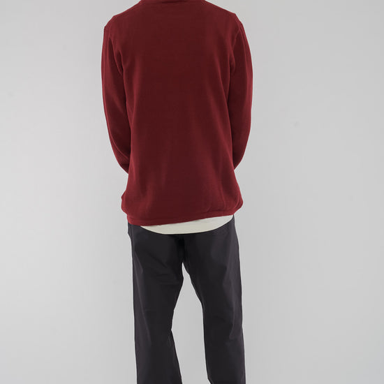 M-Yuva-Strickpullover-Bio-Baumwolle-Burgunderrot-Hinten