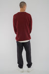 M-Yuva-Strickpullover-Bio-Baumwolle-Burgunderrot-Hinten