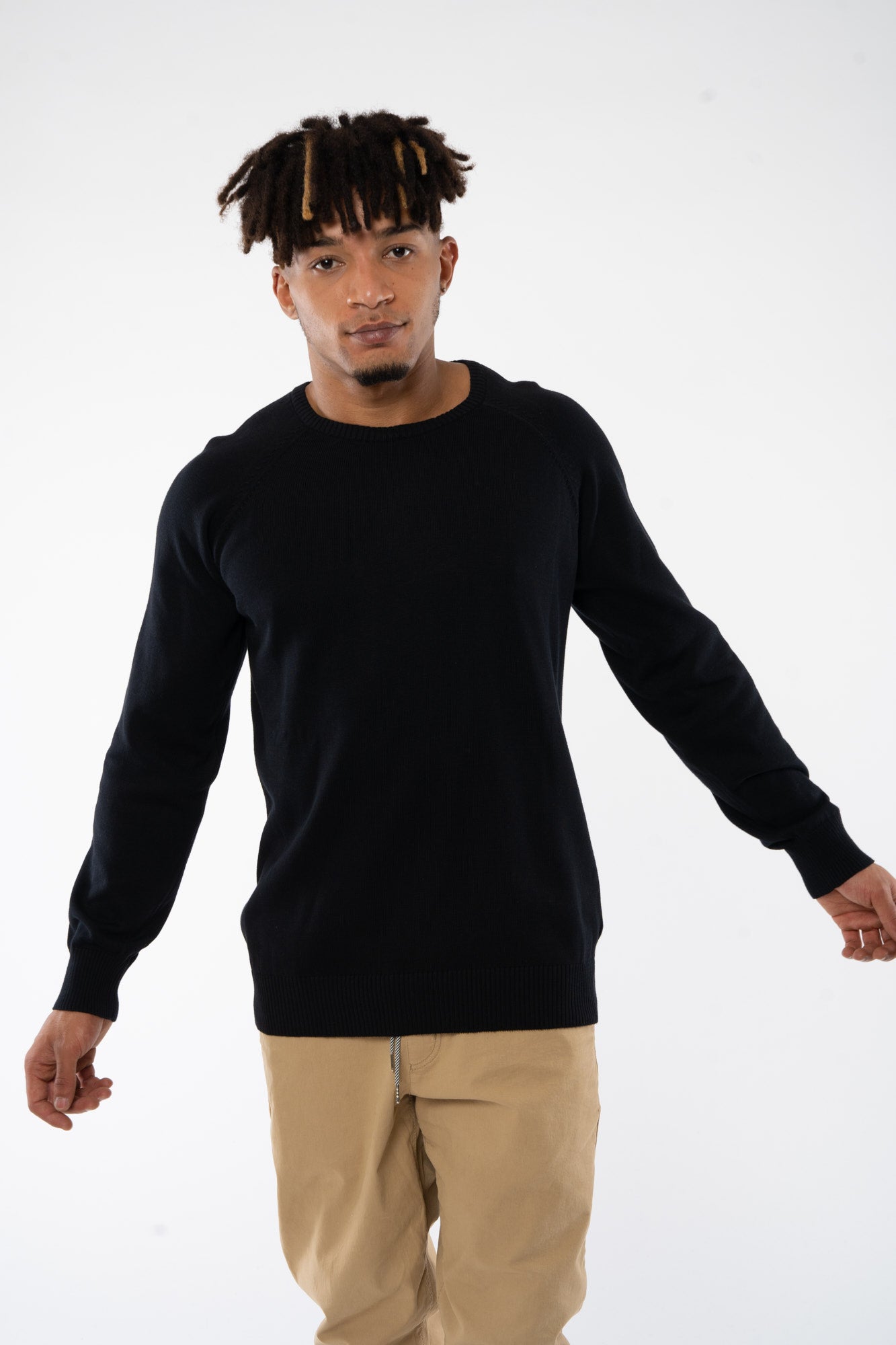 M-mw-200-310-Leichter-Strickpullover-aus-Bio-Baumwolle-Natur-Mode-GUPTA-Black-Vorne