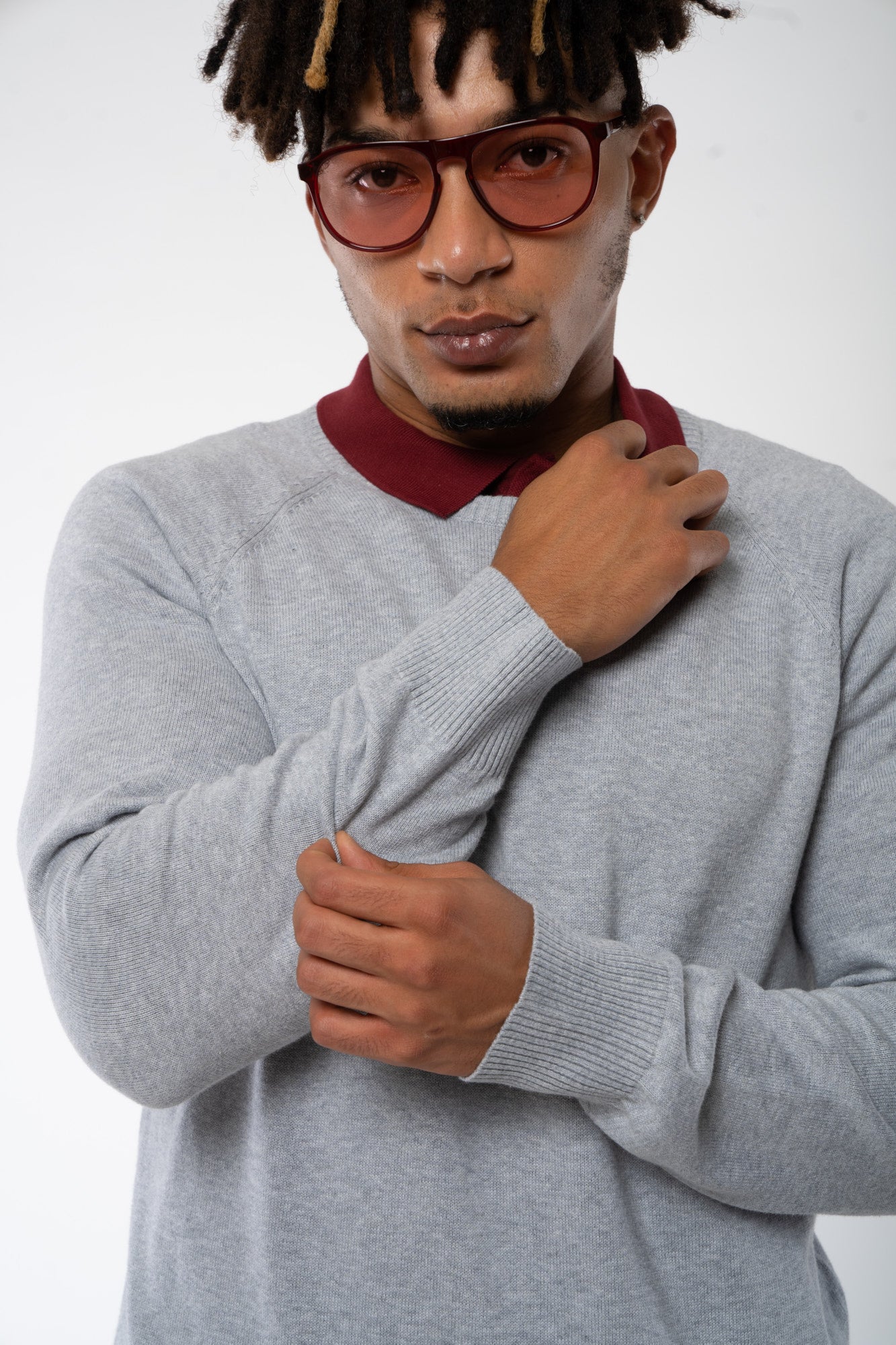 M-mw-200-310-Leichter-Strickpullover-aus-Bio-Baumwolle-Natur-Mode-RIZZER-Grey-Blend-Detail