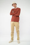 M-mw-252-301-MAGESH-Rippstrickpullover-aus-Bio-Baumwolle-Fair-Gehandelte-T-Shirts-Herren-RESSEN-Henna-Vorne