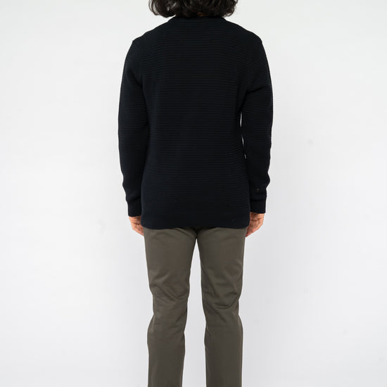 M-mw-252-301-MAGESH-Rippstrickpullover-aus-Bio-Baumwolle-Fair-Gehandelte-T-Shirts-Herren-RESSEN-Schwarz-Black