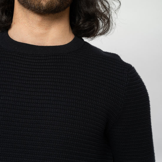 M-mw-252-301-MAGESH-Rippstrickpullover-aus-Bio-Baumwolle-Fair-Gehandelte-T-Shirts-Herren-RESSEN-Schwarz-Detail