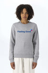 Merz Lifecare Sweatshirt meliert grau mit Rundhalsausschnitt, Druck vorne