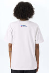 Weißes Heavy-T-Shirt, Rückansicht mit MERZ LIFECare Logo-Print