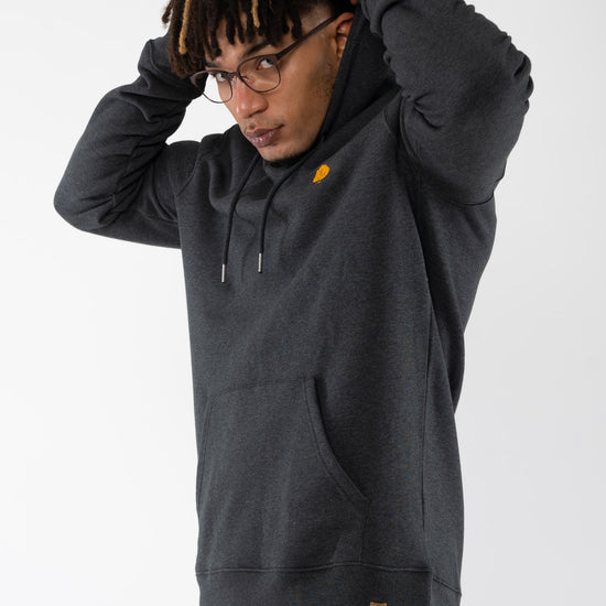 STSU822-standard-hoodie-aus-bio-baumwolle-oeko-fashion-Dark-heather-Grey-Vorne