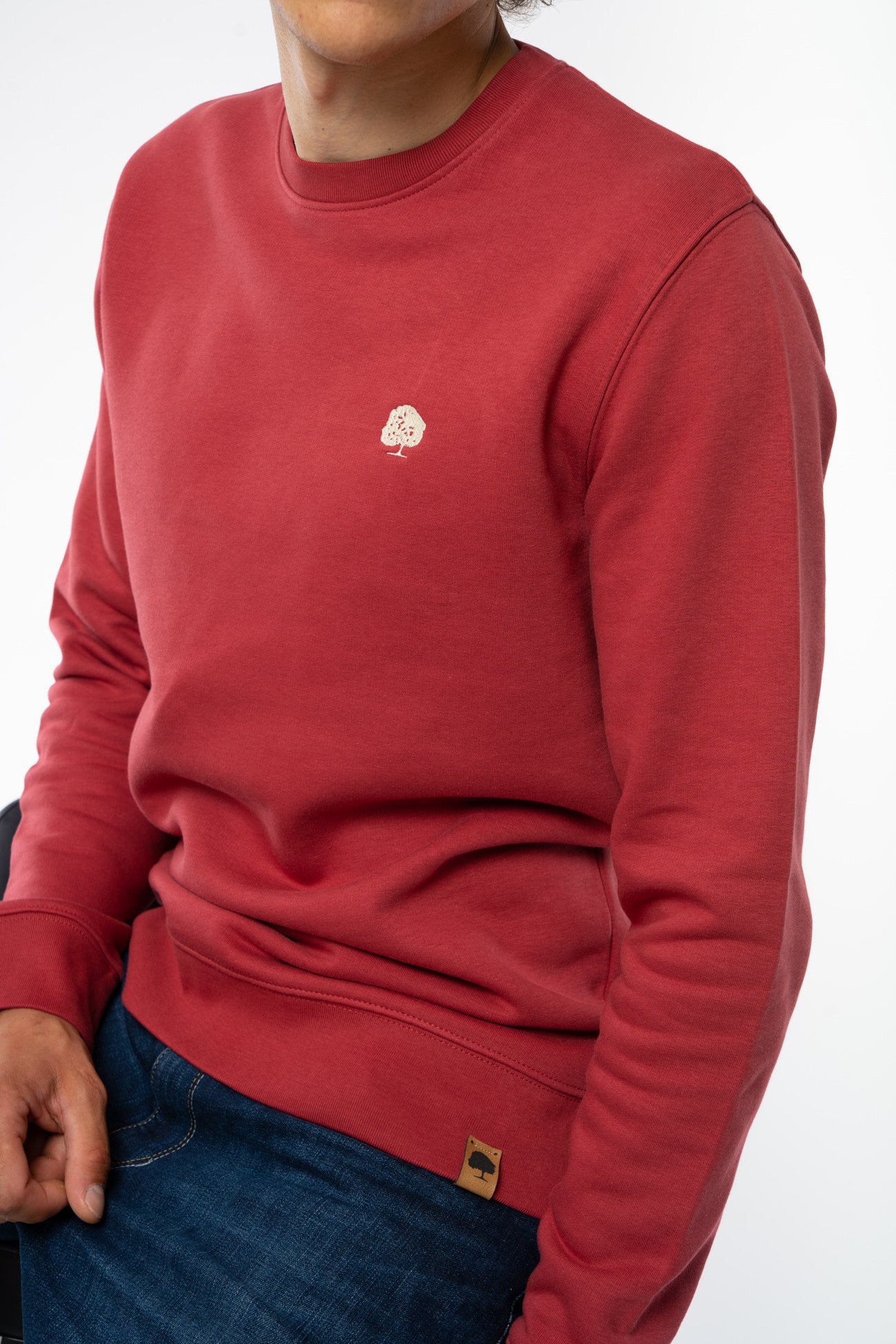 STSU823-sweater-fuer-maenner-crew-neck-bio-Red-Earth-detail