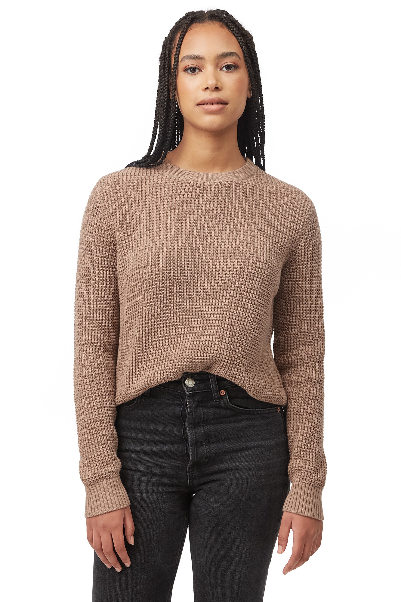 TCW2715-crew-sweater-oekomode-foxtrot-brown-front