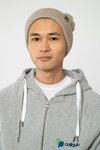 U-STAU771-Fisherman-Beanie-aus-Bio-Baumwolle-Fair-Produzierte-Kleidung-Unisex-MAREKKA-Heather-Sand-Vorne2