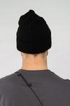 U-STAU772-Rib-Beanie-aus-Bio-Baumwolle-Recyceltes-Polyester-Organic-Kleidung-Unisex-VOYES-Black-Hinten